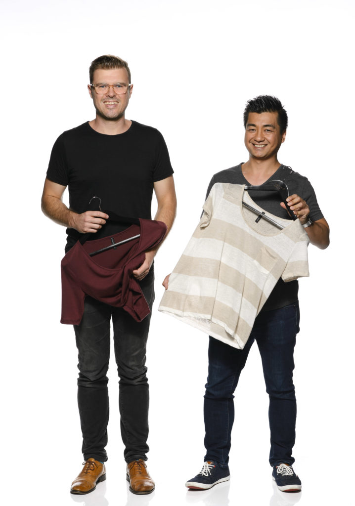 Full length portrait of Citizen Wolf founders Zoltan Csaki and Eric Phu